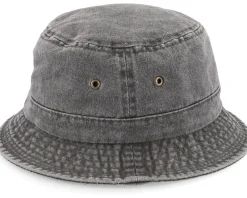 Dyed Cotton Twill Black Bucket - MJM Hats