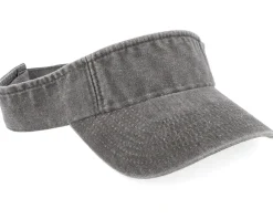 Dyed Cotton Twill Black Visor - MJM Hats