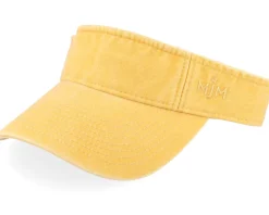 Dyed Cotton Twill Yellow Visor - MJM Hats