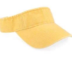 Dyed Cotton Twill Yellow Visor - MJM Hats