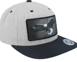 Eagle Big Patch Heather Grey/Black Snapback - Calza Pennello