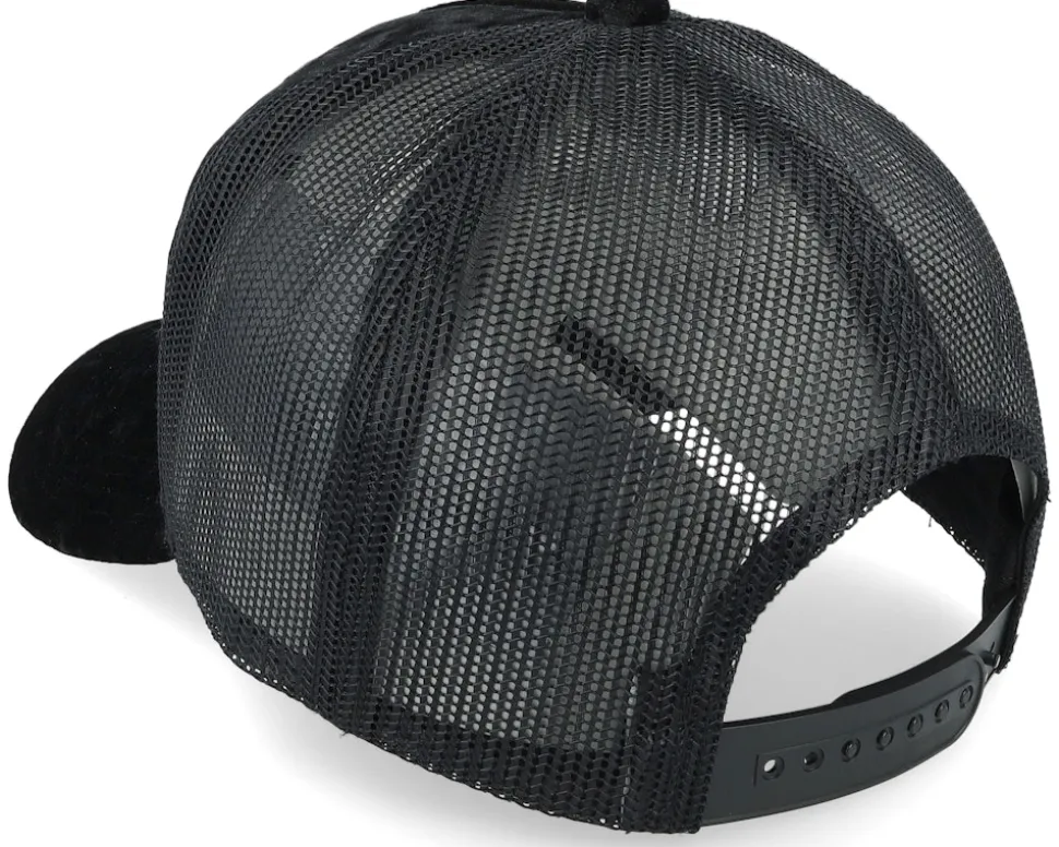 Eagle Face Engraved Patch Velvet Black Trucker - Iconic