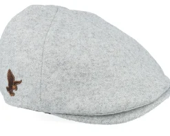 Eagle Patch Light Grey Ivy Flat Cap - Jack Anchor