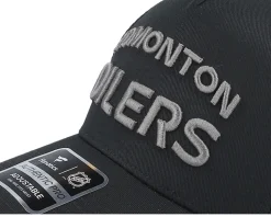 Edmonton Oilers Authentic Pro Road Black A-frame Trucker - Fanatics