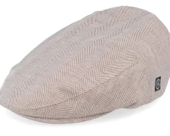 Edward Linen Brown Flat Cap - CTH Ericson