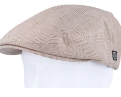 Edward Linen Brown Flat Cap - CTH Ericson