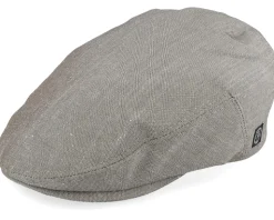 Edward Linen Chambray Brown Flat Cap - CTH Ericson