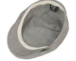 Edward Linen Chambray Brown Flat Cap - CTH Ericson