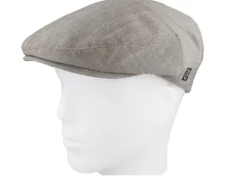 Edward Linen Chambray Brown Flat Cap - CTH Ericson