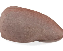 Edward Linen Chambray Chestnut Flat Cap - CTH Ericson