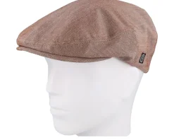 Edward Linen Chambray Chestnut Flat Cap - CTH Ericson