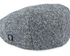 Edward Sr. Harris Tweed Black Flat Cap - CTH Ericson