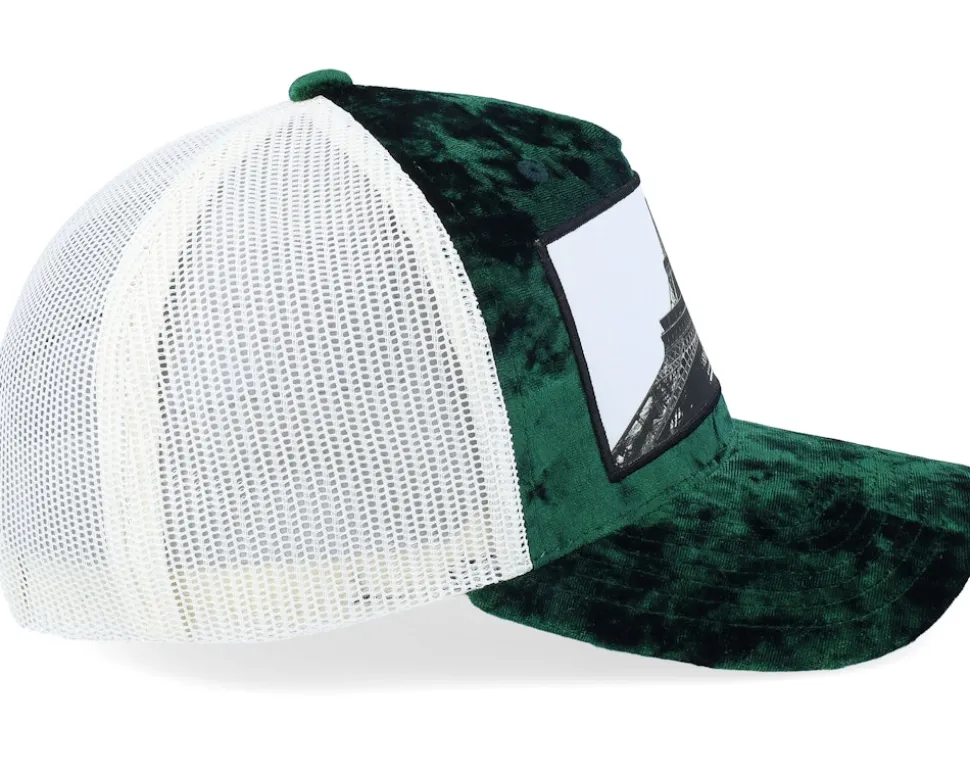 Eiffel Tower Velvet Green/Ivory A-frame Trucker - Calza Pennello