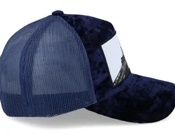 Eiffel Tower Velvet Navy A-frame Trucker - Calza Pennello