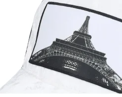 Eiffel Tower Velvet White/Black A-frame Trucker - Calza Pennello