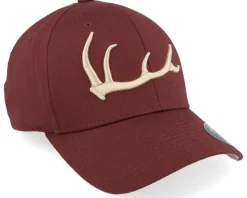 Elk Antler 3d Maroon Flexfit - Hunter