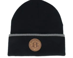 Elmer Crest Beanie Black/Gargoyle Cuff - Herschel