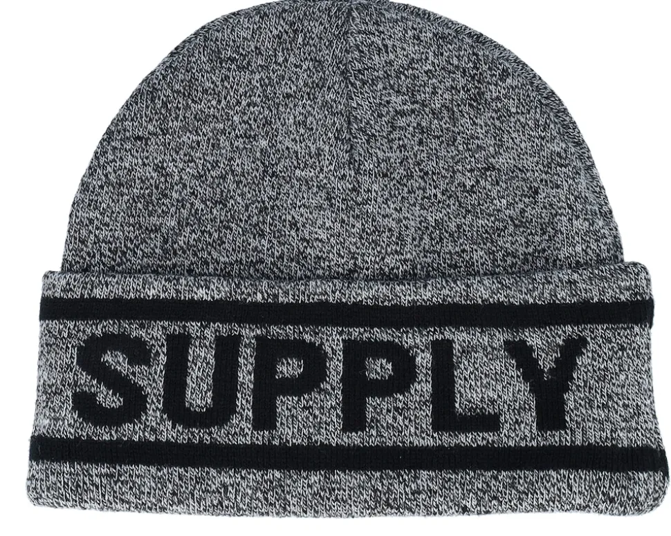 Elmer Herschel Logo Beanie Heather Black/Black Cuff - Herschel