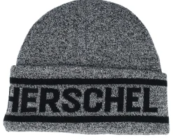 Elmer Herschel Logo Beanie Heather Black/Black Cuff - Herschel