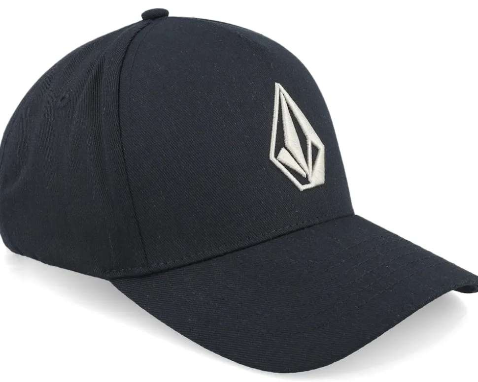 Embossed Stone Hat Black/Khaki A-Frame Adjustable - Volcom