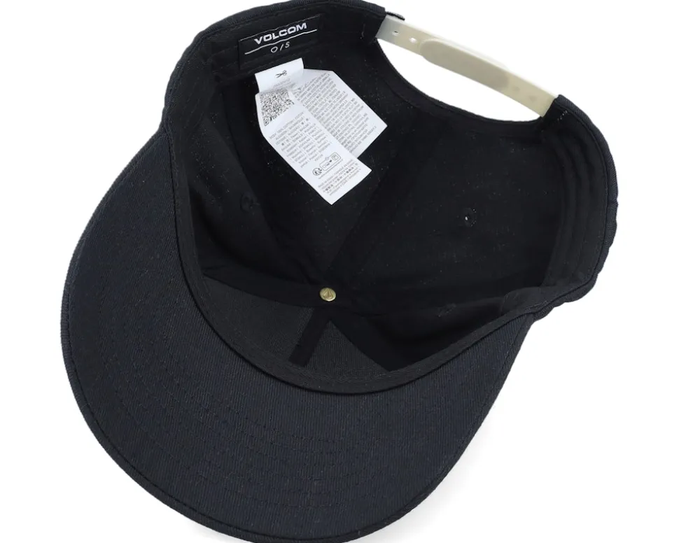 Embossed Stone Hat Black/Khaki A-Frame Adjustable - Volcom