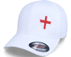 England Flag Shield White Flexfit - Forza