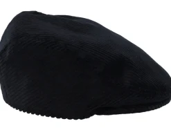 Erik Corduroy Black Flat Cap - Mayser