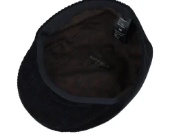 Erik Corduroy Black Flat Cap - Mayser
