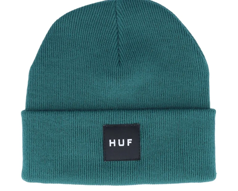Essentials Box Logo Beanie Sycamore Cuff - HUF