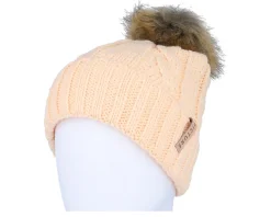 Ezah Beanie Cream Pom - Picture
