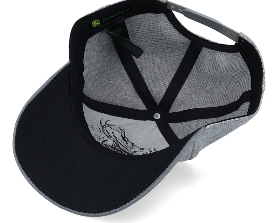 Fabric Heather Grey/Reflective Adjustable - John Deere
