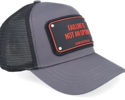 Failure Is Not An Option Rubber Charcoal Grey/Black A-Frame Trucker - John Hatter & Co