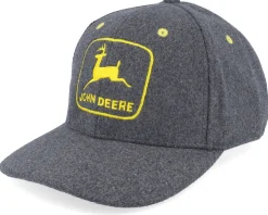 Faux Melton Wool Charcoal Adjustable - John Deere