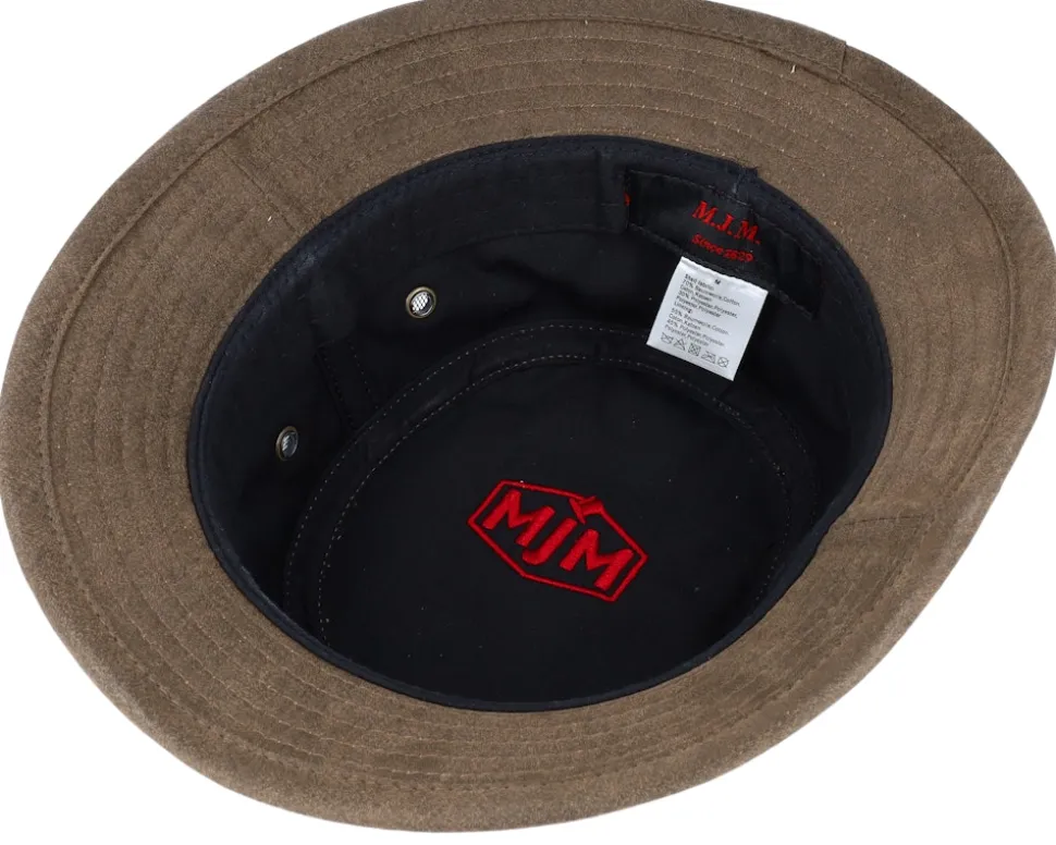 Faux Suede Brown Bucket - MJM Hats
