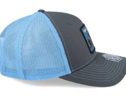 Fighter Box Patch Charcoal/Carolina Blue Trucker - Critiql Hit