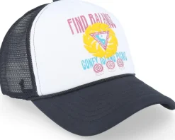 Find Balance Graphic Black/White Trucker - Coney Island Picnic