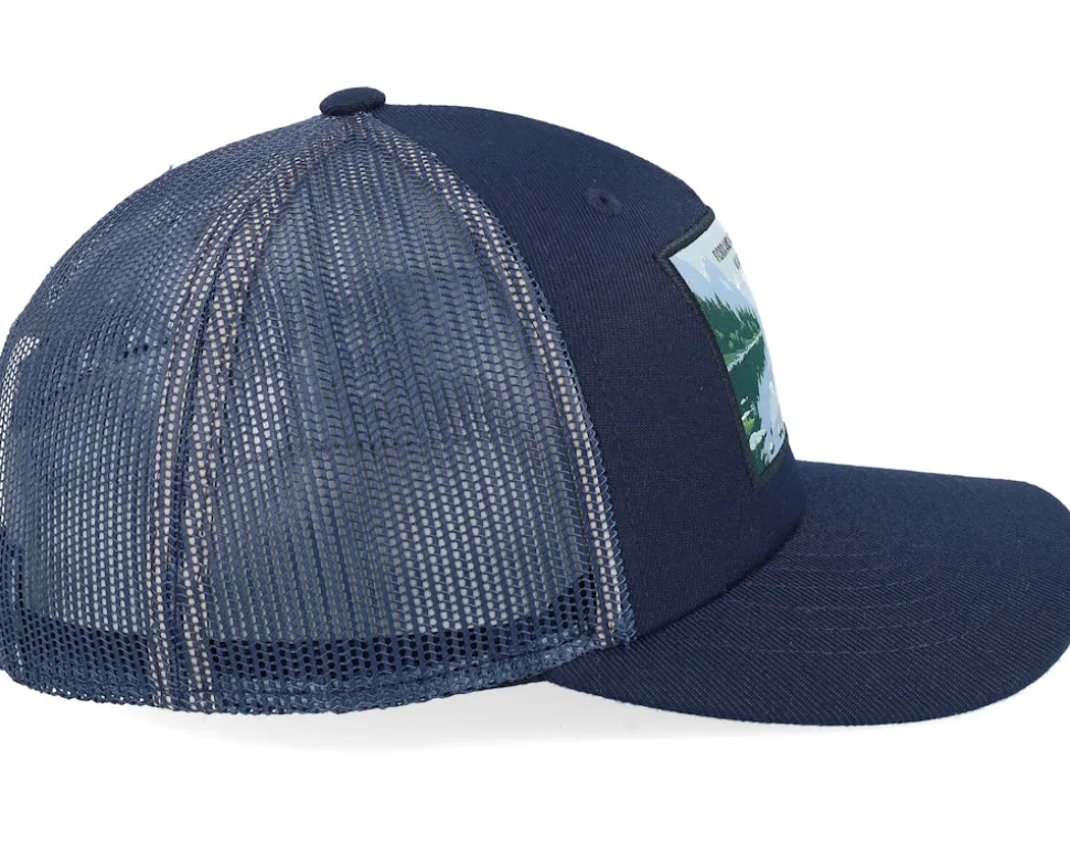 Fiordland National Park Navy A-Frame Trucker - Jim Pilleus