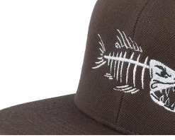 Fish Bones Dark Brown Snapback - Skillfish