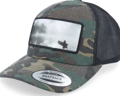 Fishing Boat Wide Patch Wood Camo/Black Trucker - Hunter