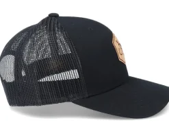 Fishing Hooks Patch Black Trucker - Hunter