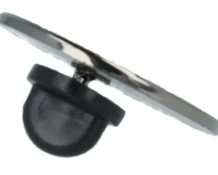 Fitted World White/Black Metal Pin - Cap Pins