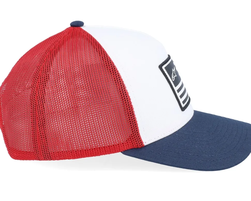 Flag Hat Wht/Navy/Red Trucker - Alpinestars
