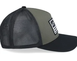 Flag Snapback Hat Military/Black Trucker - Alpinestars