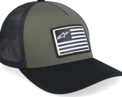 Flag Snapback Hat Military/Black Trucker - Alpinestars