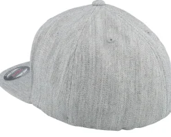 Flat Brim Heather Grey Fitted - Flexfit