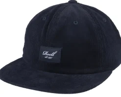 Flat 6-Panel Cap Black Cord Snapback - Reell