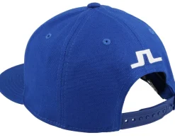 Flat Peak Cap Club Blue Snapback - J.Lindeberg