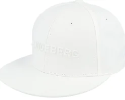 Flat Peak Cap White Snapback - J.Lindeberg