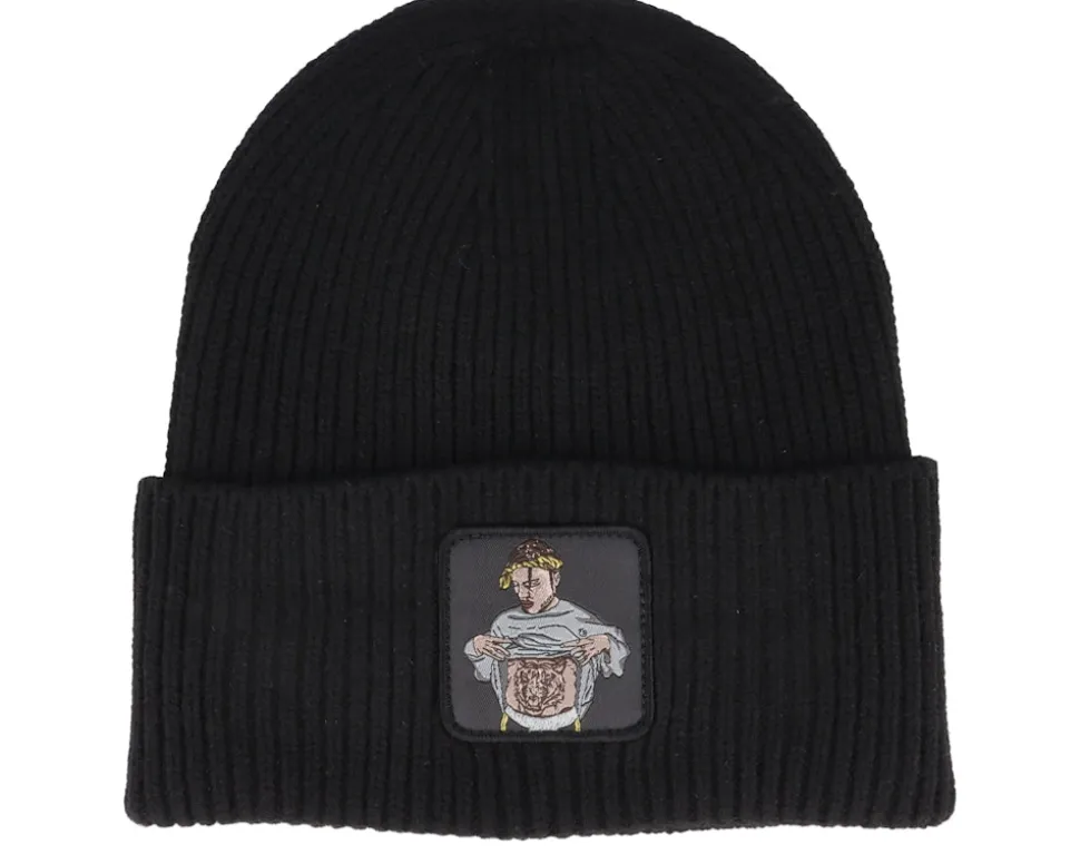 Flexing Abs Black Recycled Oversized Cuff - Lucid Smile