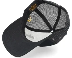 Flexing Abs Patch Black A-framed Trucker - Lucid Smile